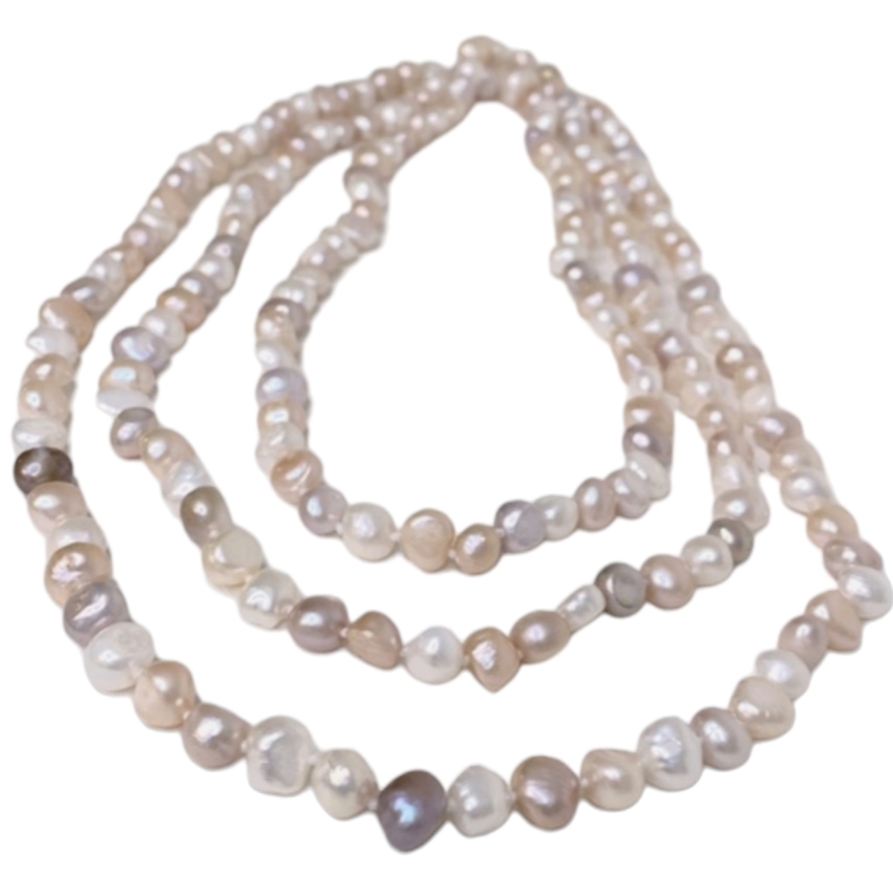 Genuine Freshwater Single Knotted Nugget Necklace
